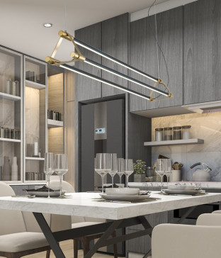 헤리오 3등 펜던트조명, LED식탁등 (57W)