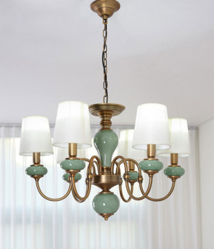 비브라 6등 도자기 LED식탁등 식탁전등