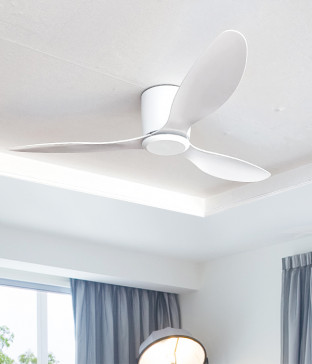 W 디케 리오더 거실실링팬 천정선풍기 (52인치 화이트 우드)